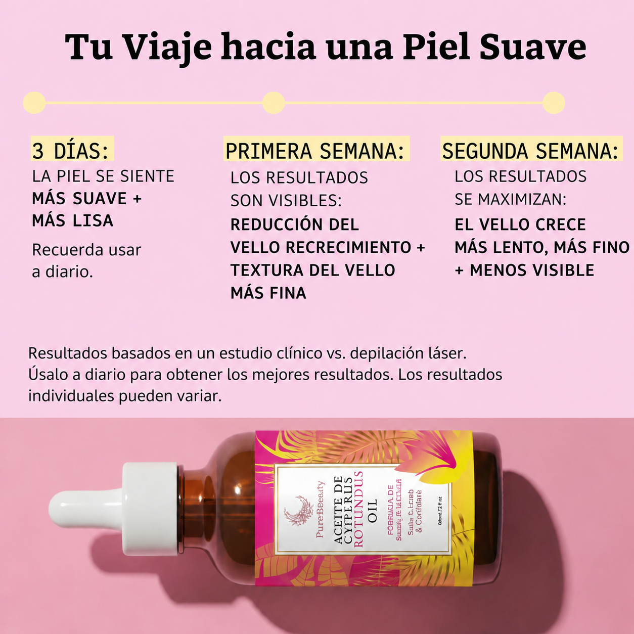 PureBeauty - Aceite de Ciprés Rotundus Reducción de Vello Corporal